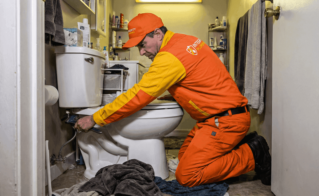 professional-plumber-in-orange-uniform-repairing-toilet-water-supply-line-in-residential-bathroom-during-emergency-maintenance-service